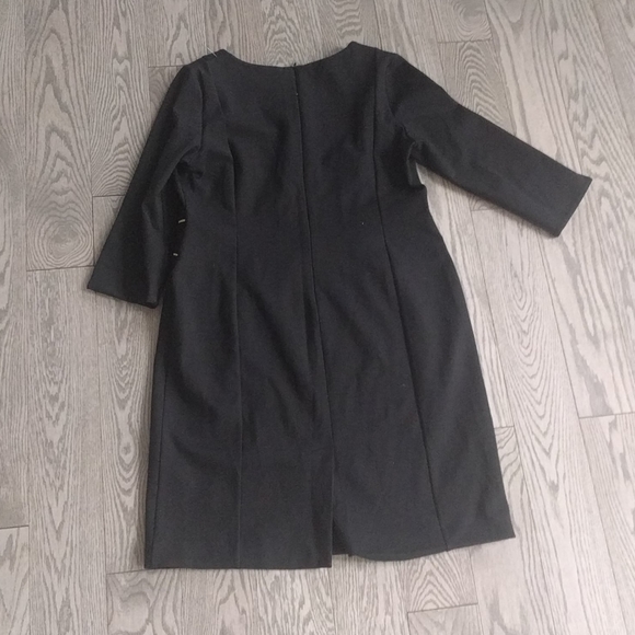 Seraphine Black Midi Dress with Yellow Accents - Picture 11 of 12